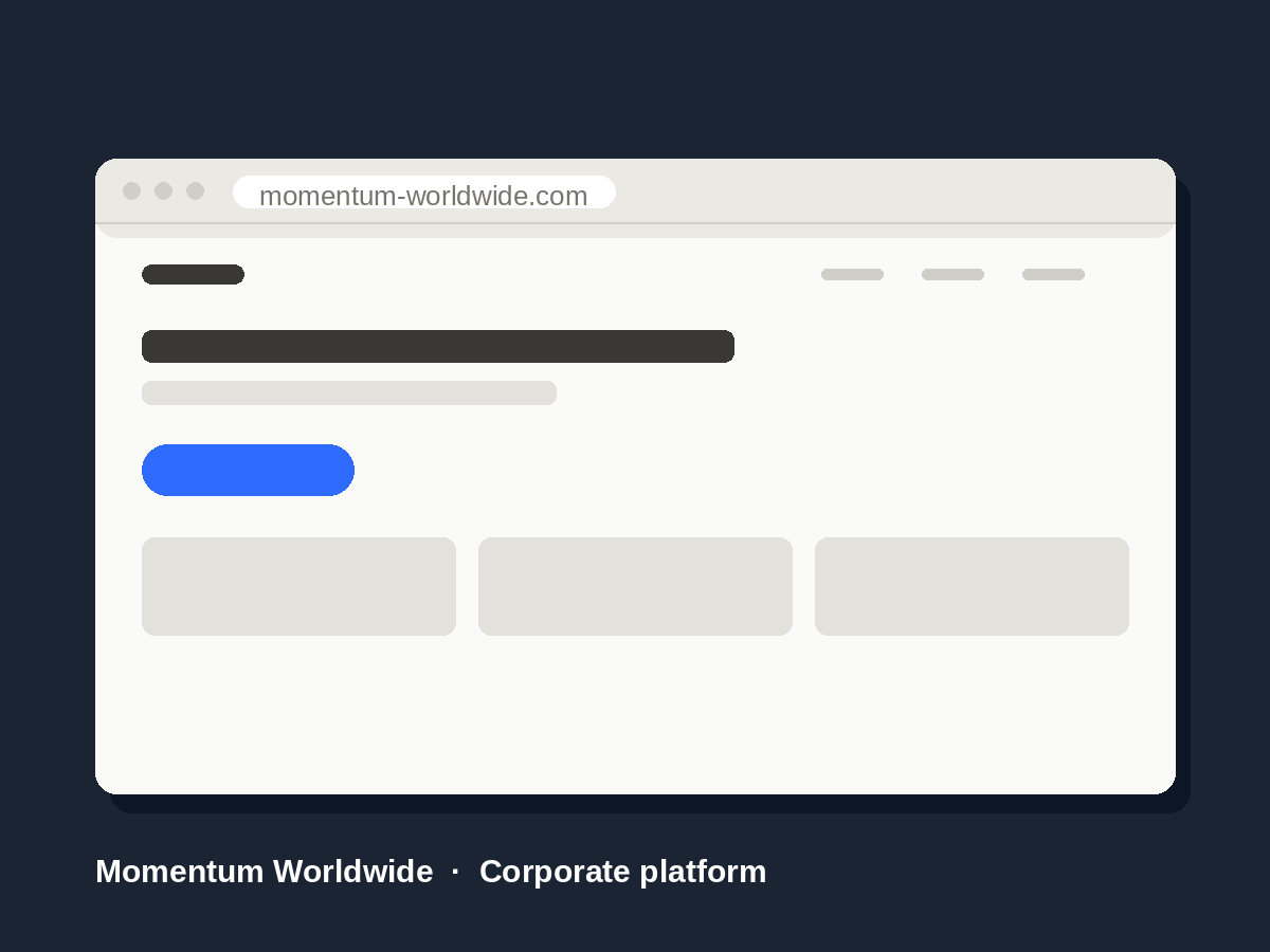 Momentum Worldwide corporate website built by NEZDEK